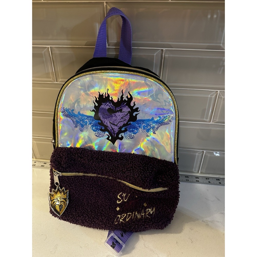 Disney Descendants3 SO NOT ORDINARY Mini Backpack Purse Purple Black BioWorld